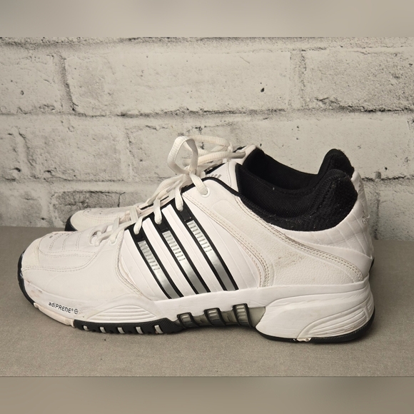 Adidas Barricade IV 2007 White Black Tennis Shoes Men’s Sz 10 | Vintage Rares - Picture 3 of 13